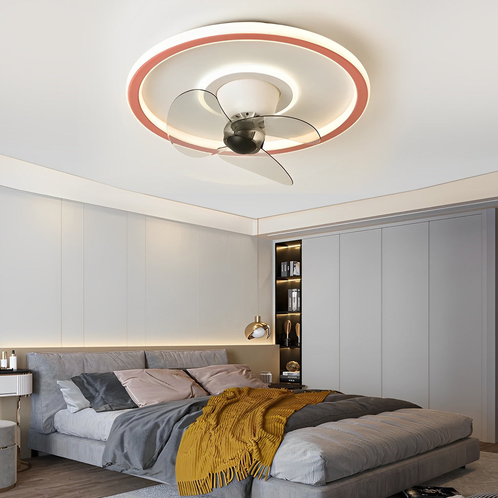 Whisper-Quiet 360° Dimmable LED Ceiling Fan Light for Modern Spaces
