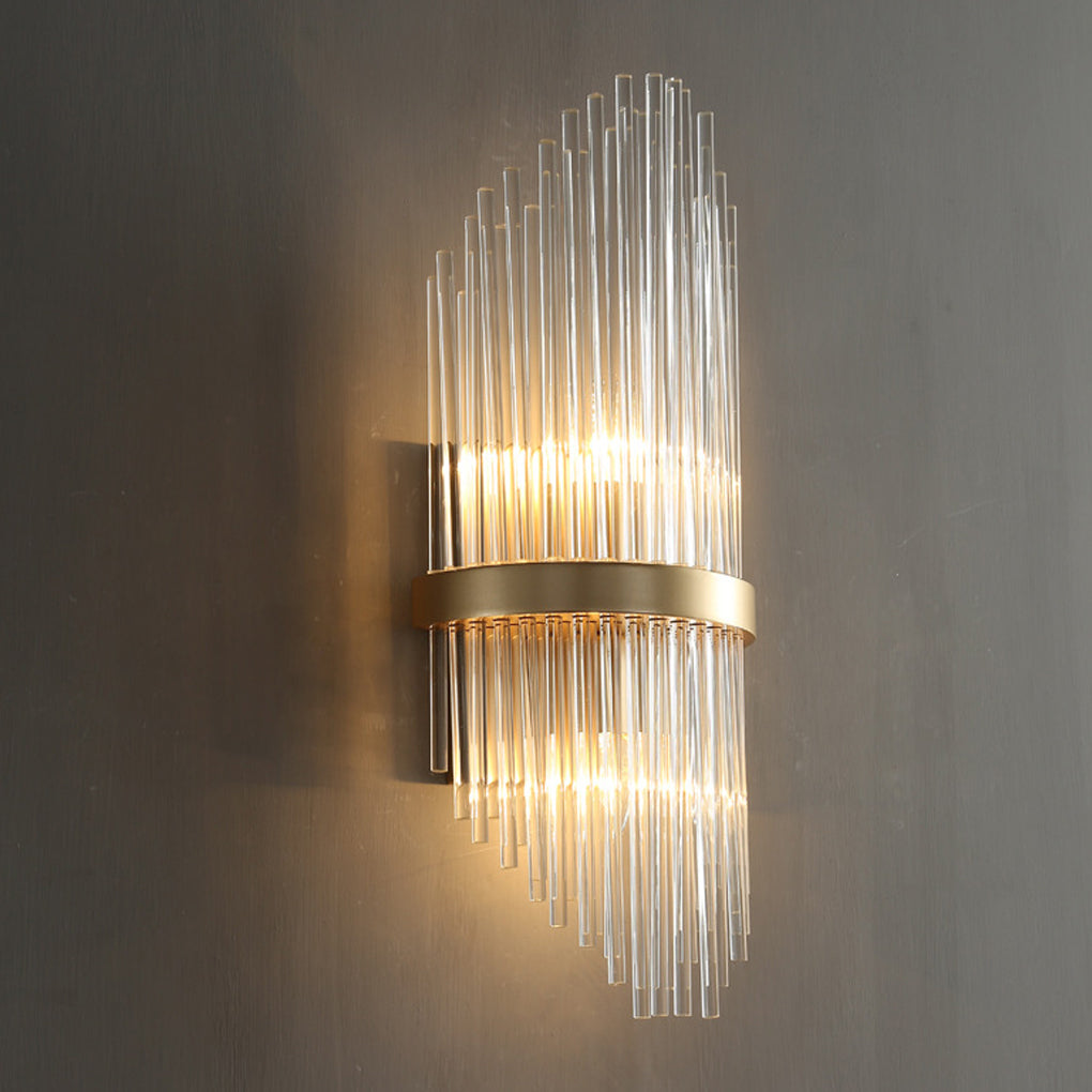 Nordic Style Warm Light Crystal Wall Sconce Lamp for Bedroom Decor