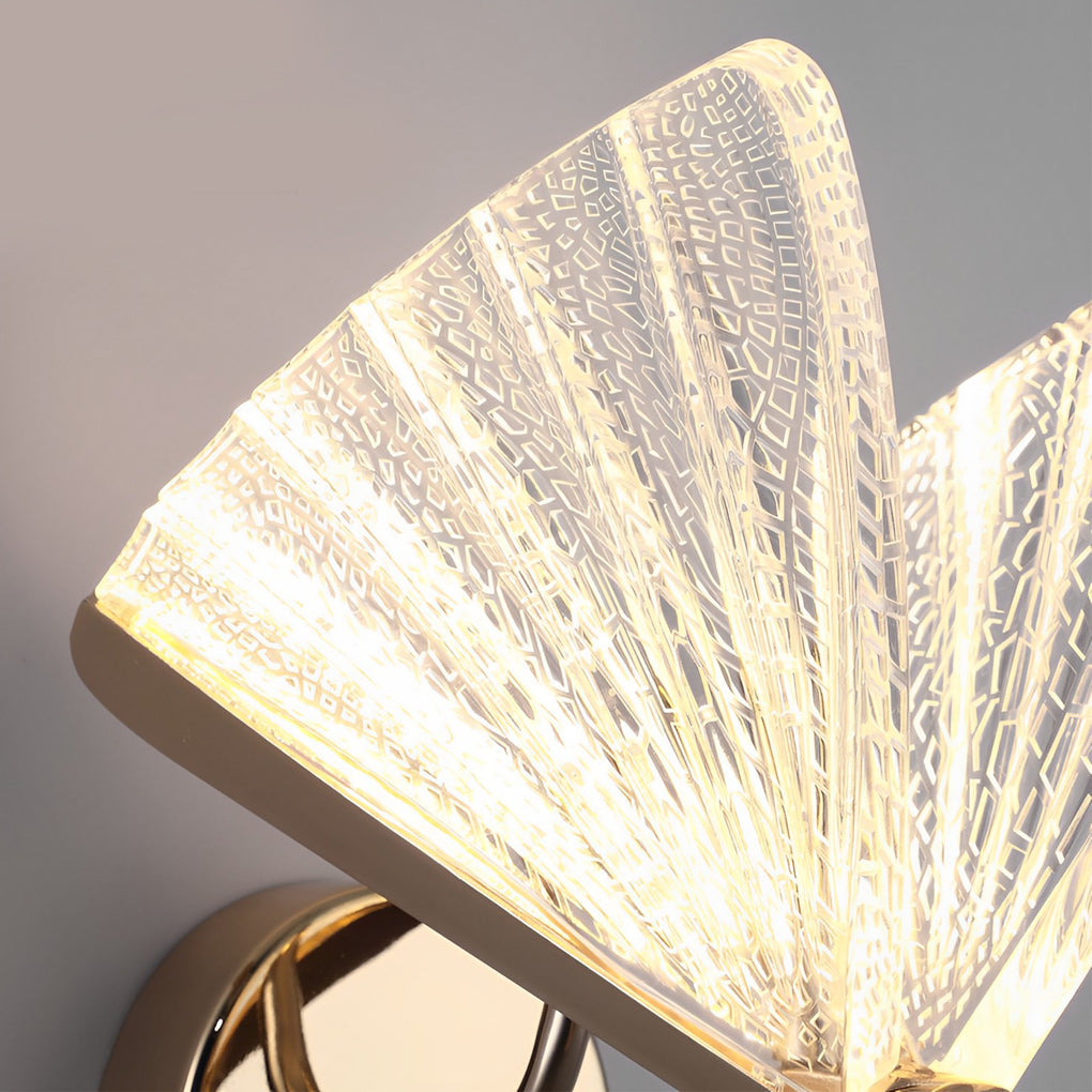Elegant Metal and Acrylic Butterfly LED Wall Light for Modern Decor
