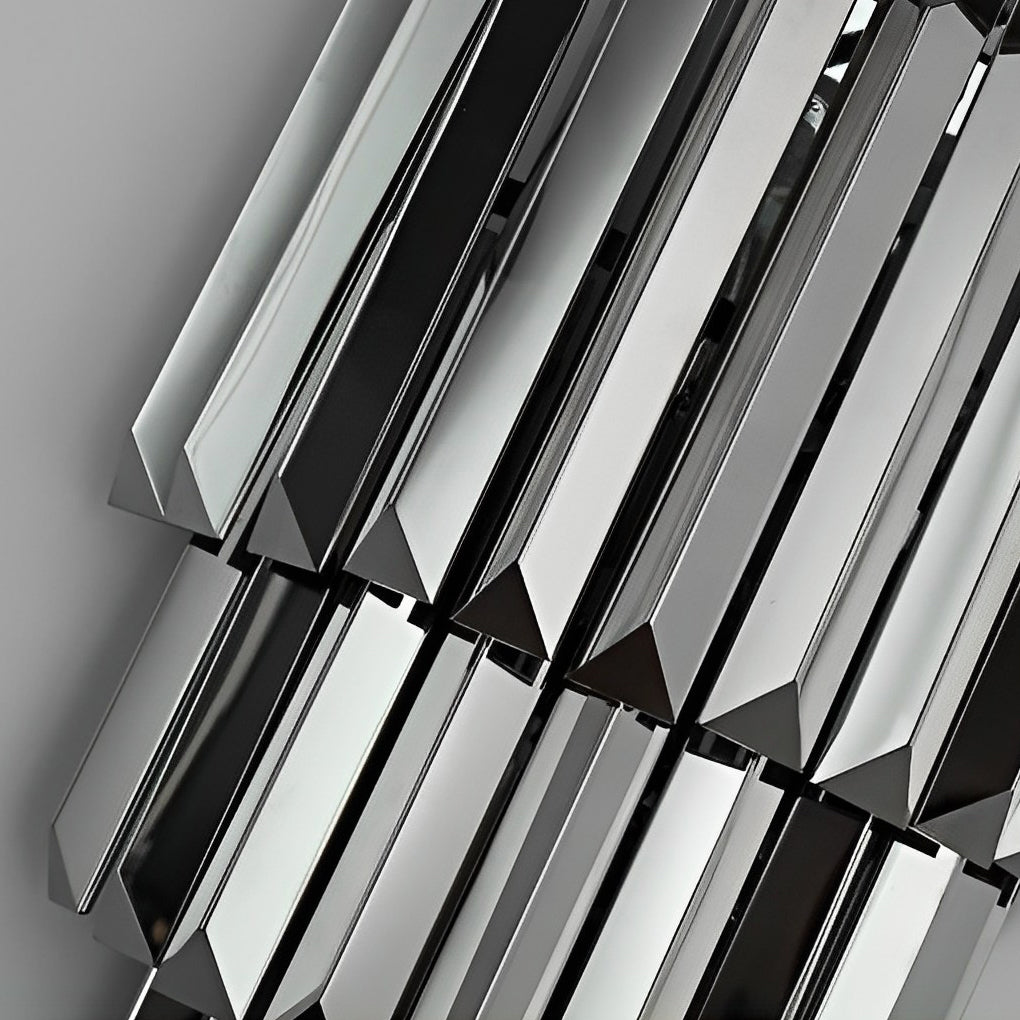 Post-Modern Clear Crystal and Metal LED Wall Lamp for Living Room