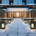 Decorative Solar LED Pathway Lights in Elegant Landscape Design for Gardens