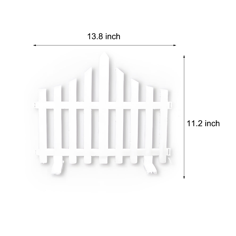 8-Pack Solar-Powered LED Wave Garden Fence Lights for Festive Decorations