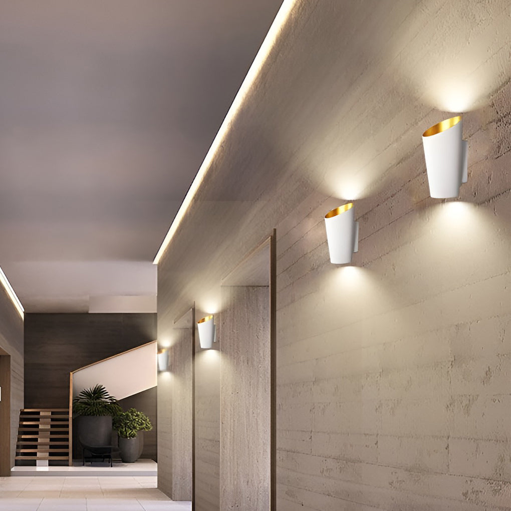 Cylindrical White Waterproof 10W LED Wall Lamp for Modern Interiors