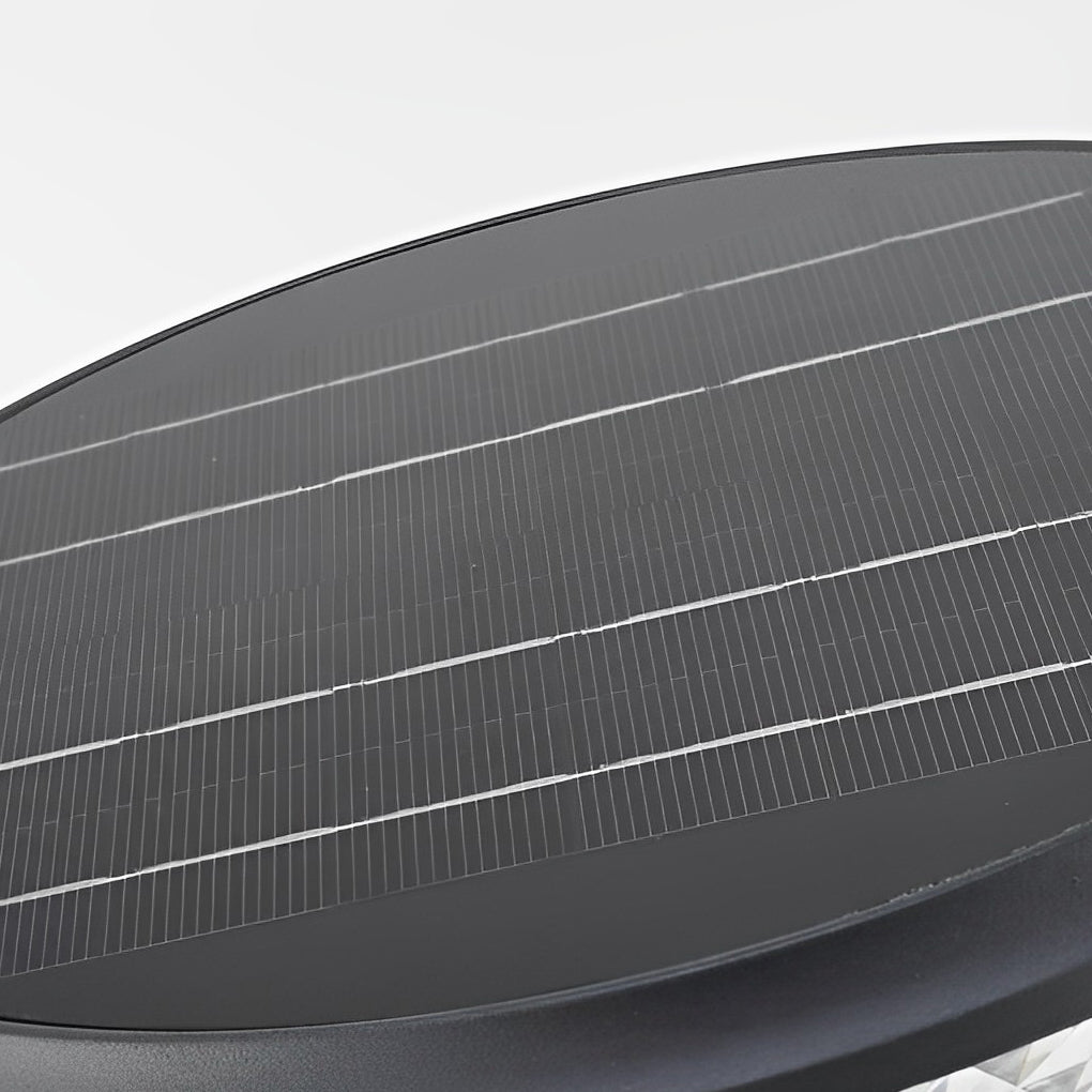 Sleek Matte Black Solar LED Outdoor Pathway Lights with Adjustable Brightness