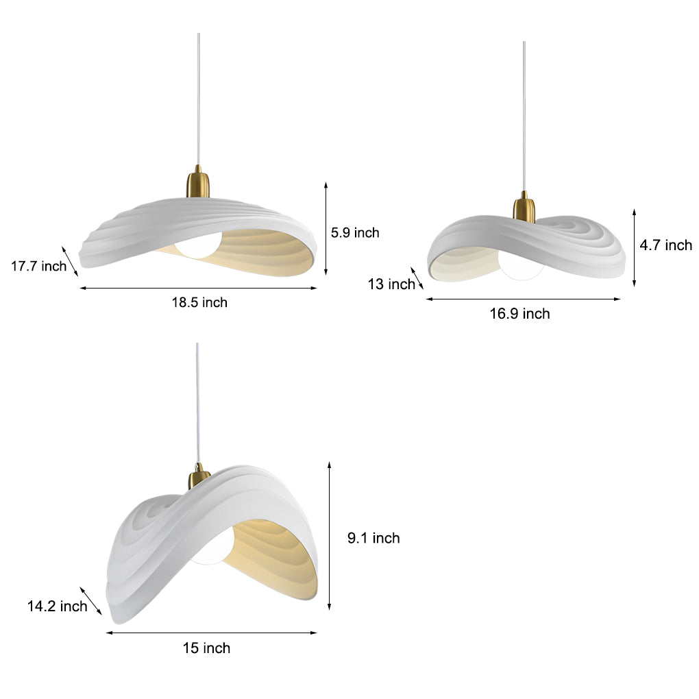 Wabi-Sabi Resin Art Nordic Chandelier Pendant Light for Dining Room