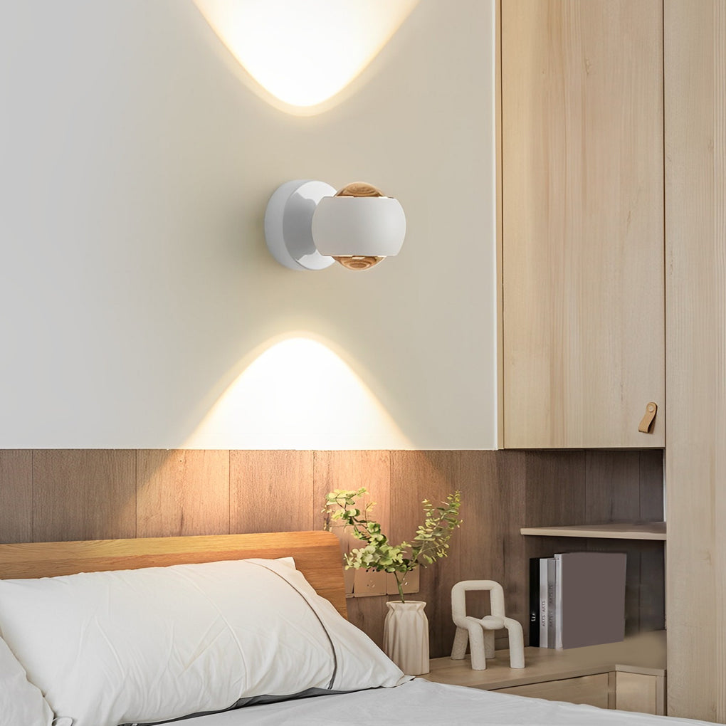 Sleek White LED Up and Down Wall Washer Light for Living Room Decor