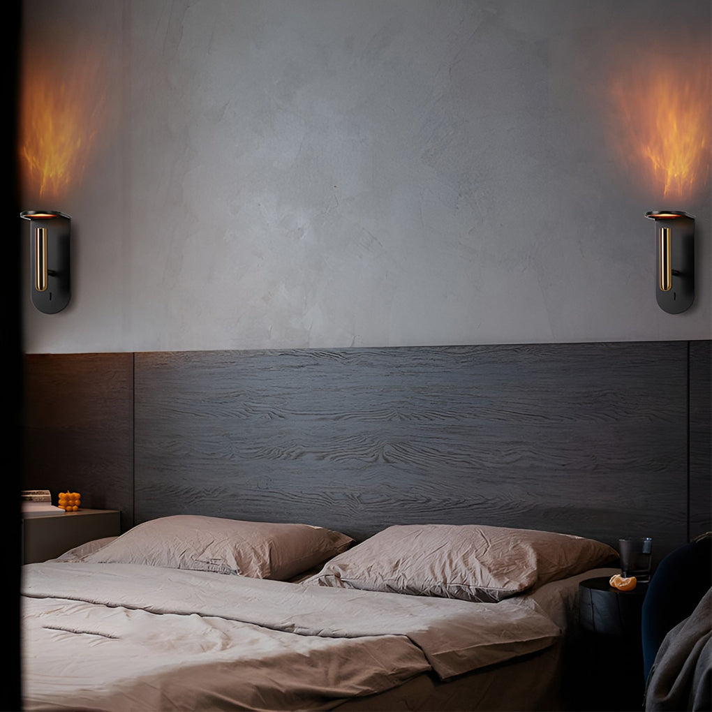 Rustic 3W LED Flame Effect Wall Sconce in Nordic Style for Living Room