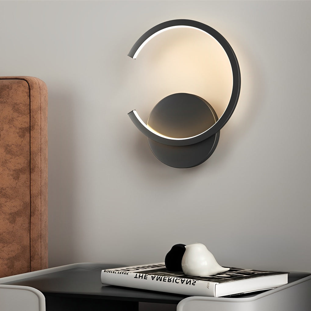 Nordic Round Stepless Dimming LED Wall Sconce Light for Living Room