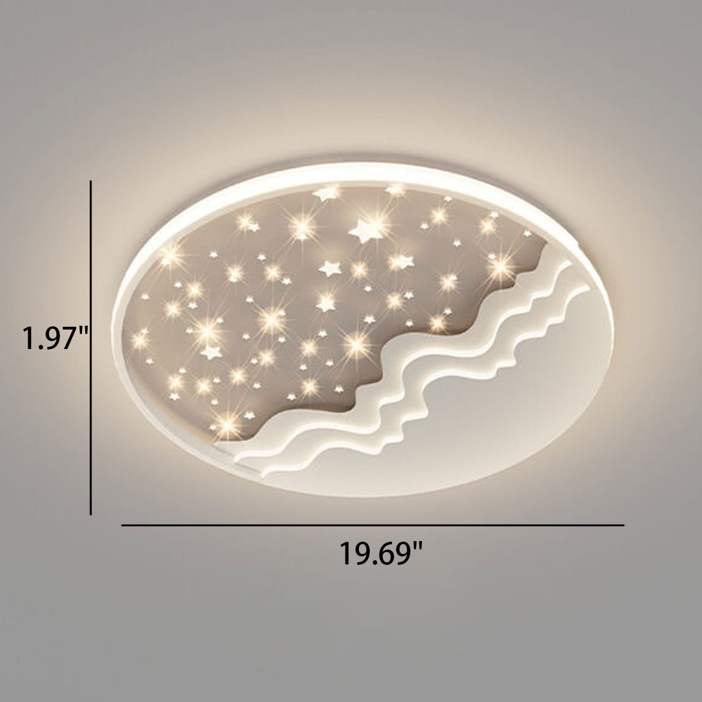 Nordic Style Round Aluminum LED Flush Mount Ceiling Light for Bedroom