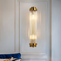 Nordic Style Adjustable Warm White LED Crystal Wall Sconce in Gold