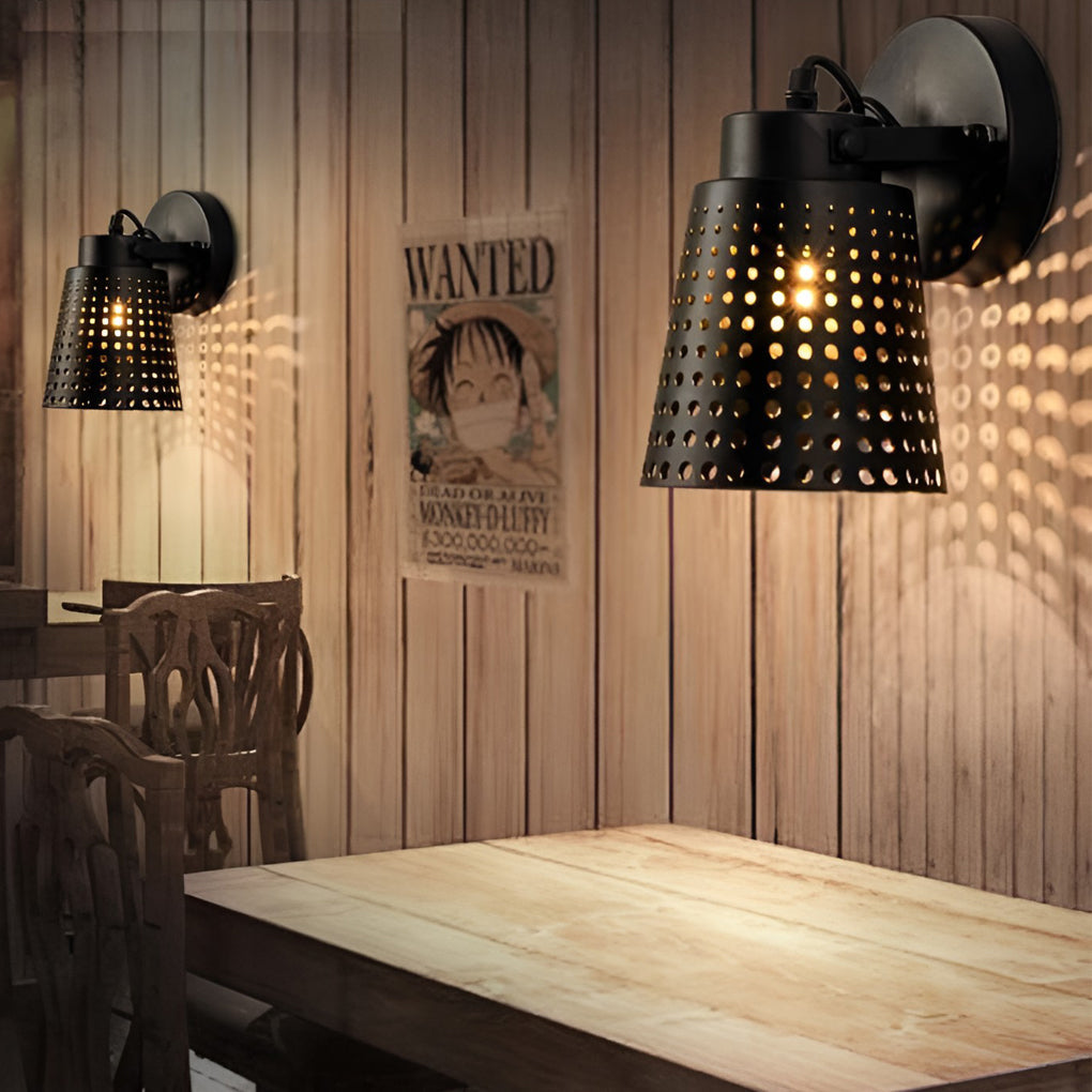 Adjustable Black Iron Industrial Wall Sconce Light for Retro Home Decor