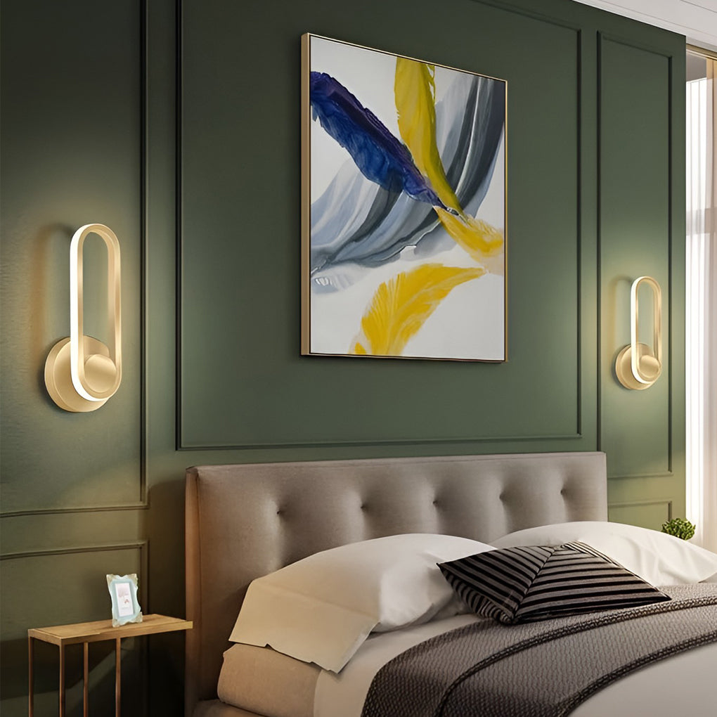 Nordic Style LED Wall Sconce Light - 330° Rotatable Rectangular Design