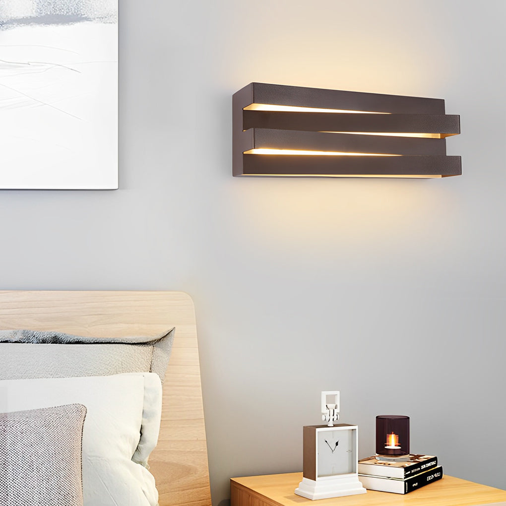 Modern White Geometric LED Wall Sconce Lamp for Living Room Decor
