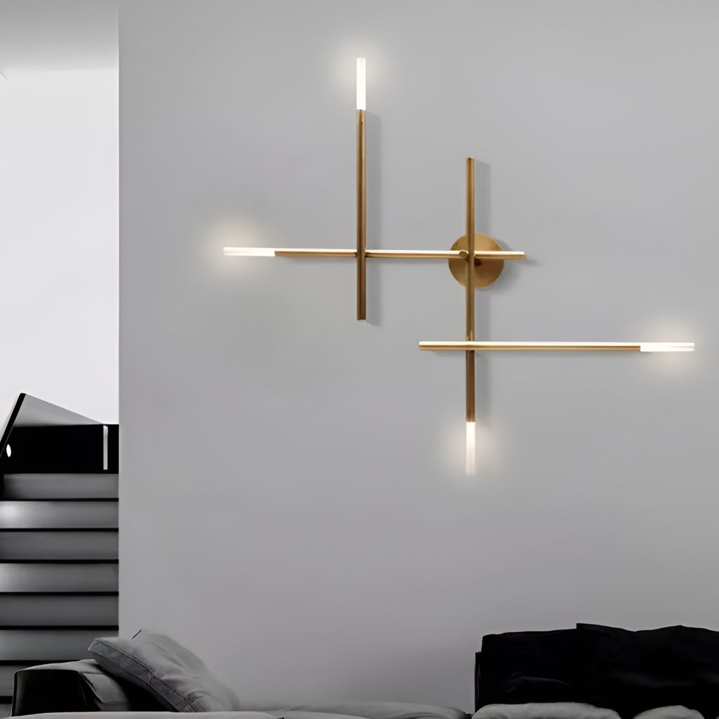 Modern Black Cross LED Wall Sconce Light for Contemporary Home Decor