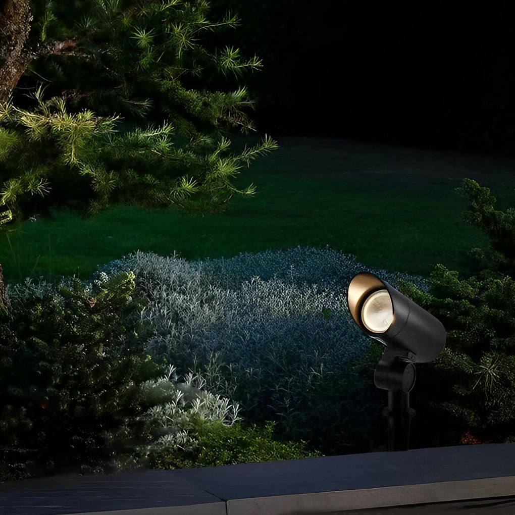 Sleek Black Waterproof LED Outdoor Spotlights for Garden Pathway Lighting