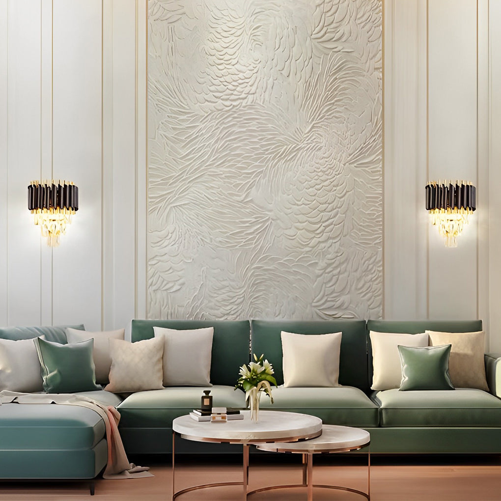 Elegant Postmodern Crystal Glass LED Wall Sconce for Stylish Interiors