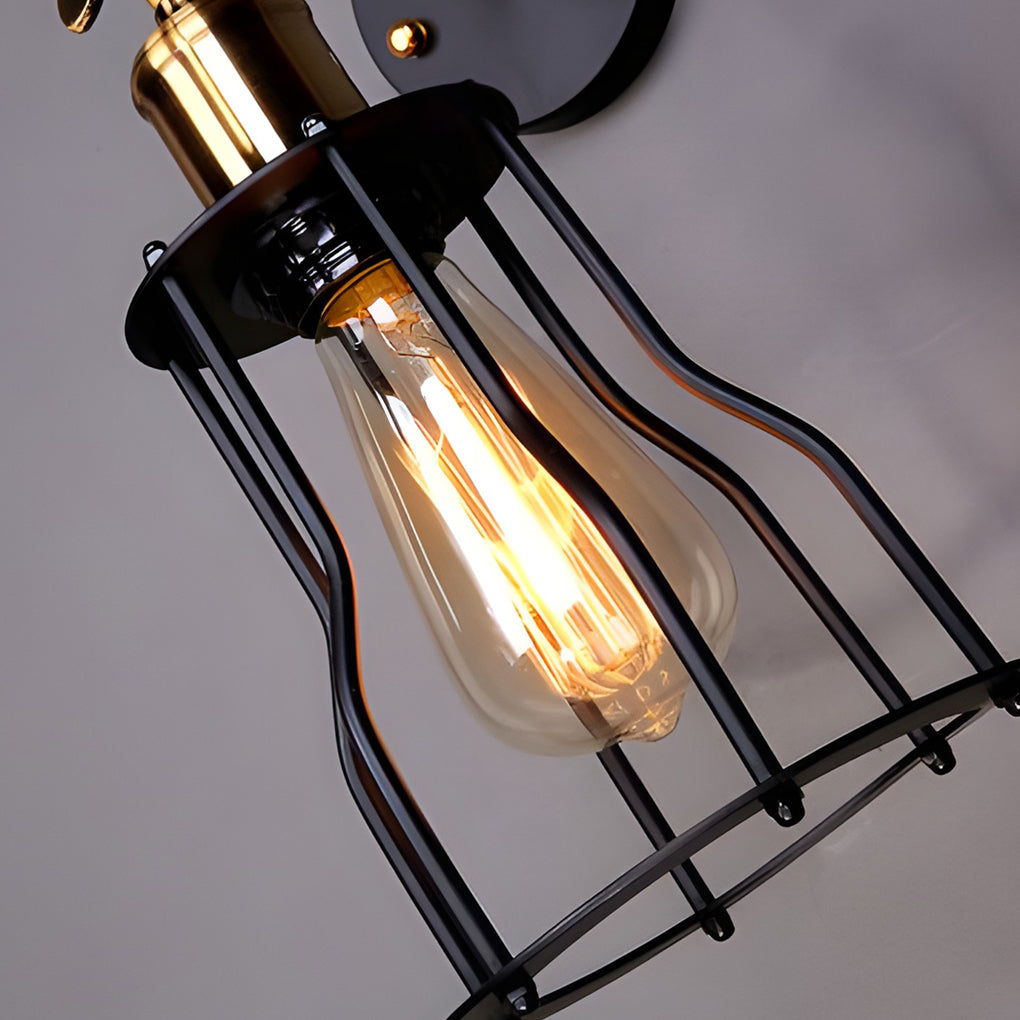 Adjustable Vintage Industrial Iron E27 Wall Sconce Light for Indoor Use