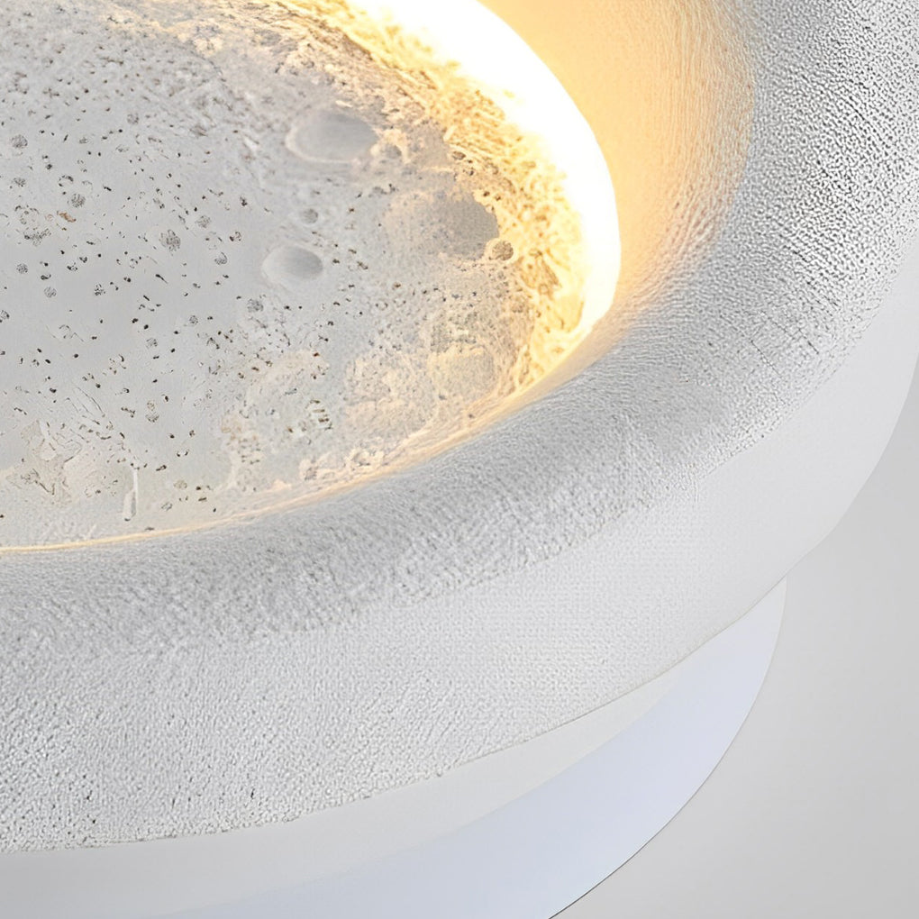 Nordic Round Moon LED Resin Wall Sconce Light for Bedroom Decor