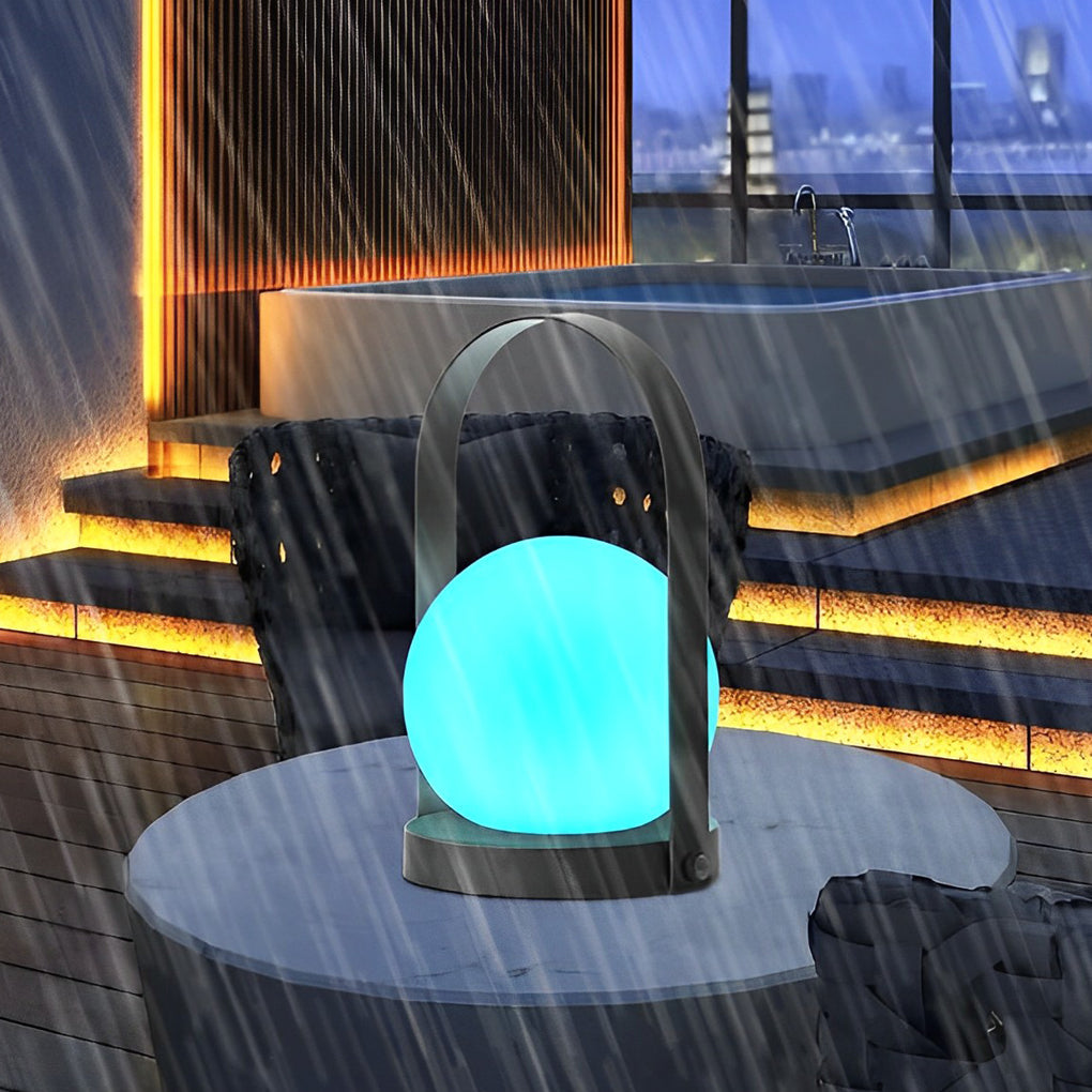 Contemporary Opal RGB Mini LED Table Lamp with Remote for Home Décor