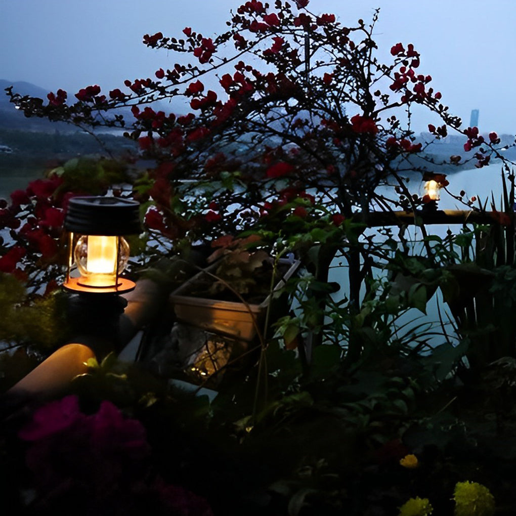 Vintage Waterproof Solar-Powered LED Lanterns for Outdoor Use