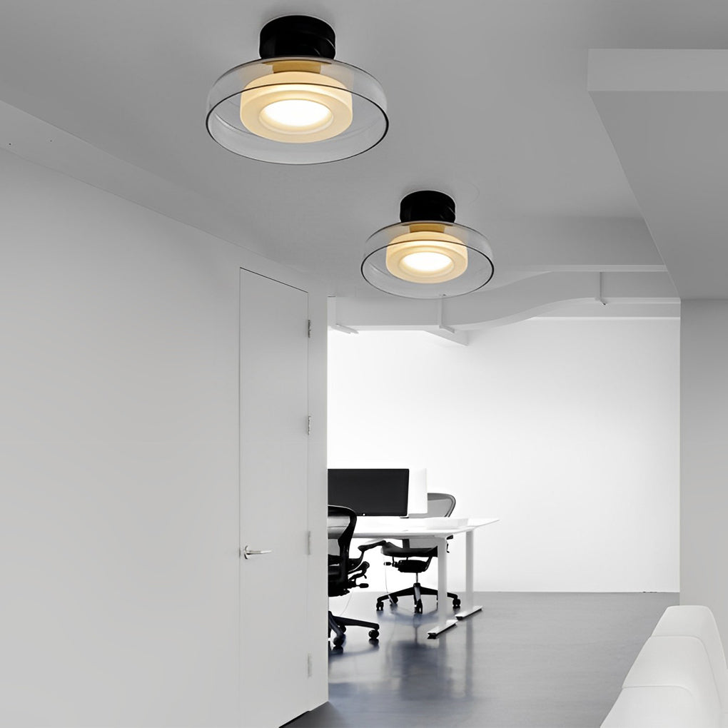 Post Modern Clear Glass LED Wall Sconce for Living Room & Hallway