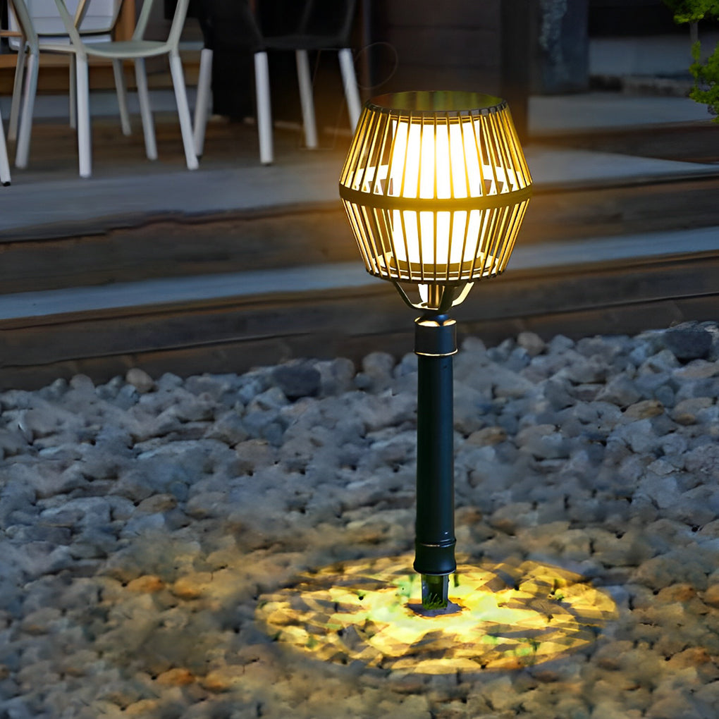 Contemporary Matte Black Solar Lanterns for Outdoor Patio or Garden