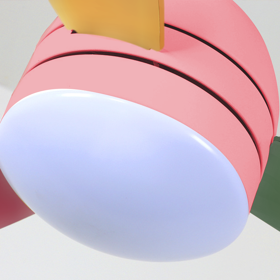 Ultra Silent 6-Gear Variable Frequency Kids Ceiling Fan in White Plastic