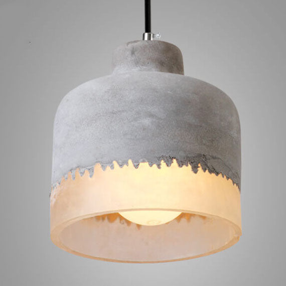 Industrial Minimalist Grey Cement Pendant Light for Modern Home Decor