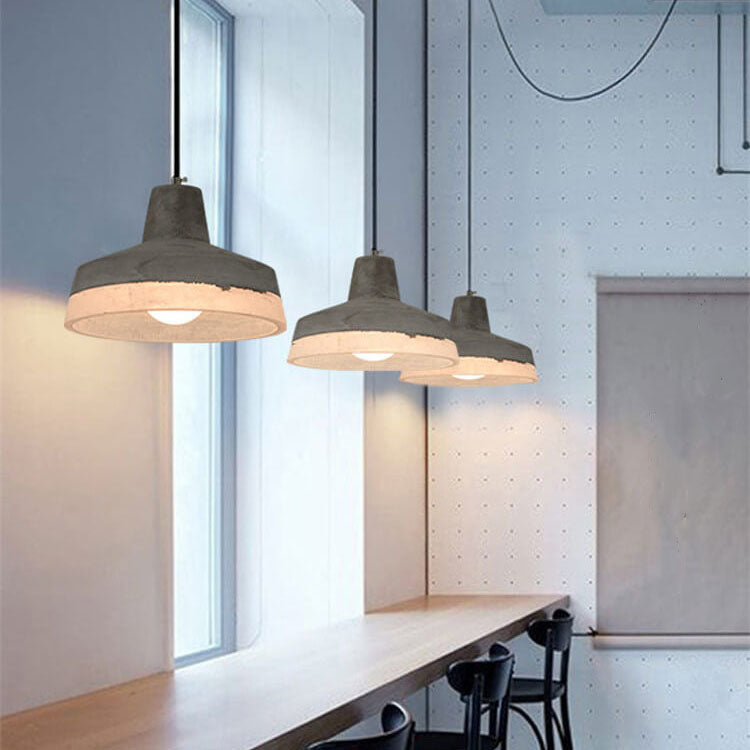 Industrial Minimalist Grey Cement Pendant Light for Modern Home Decor