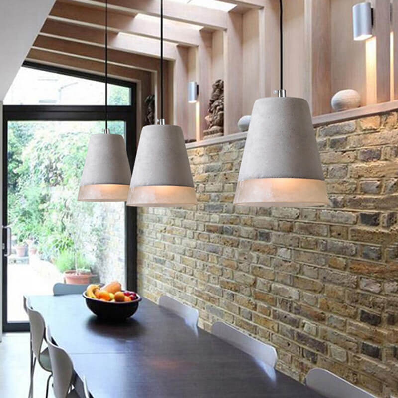 Industrial Minimalist Grey Cement Pendant Light for Modern Home Decor