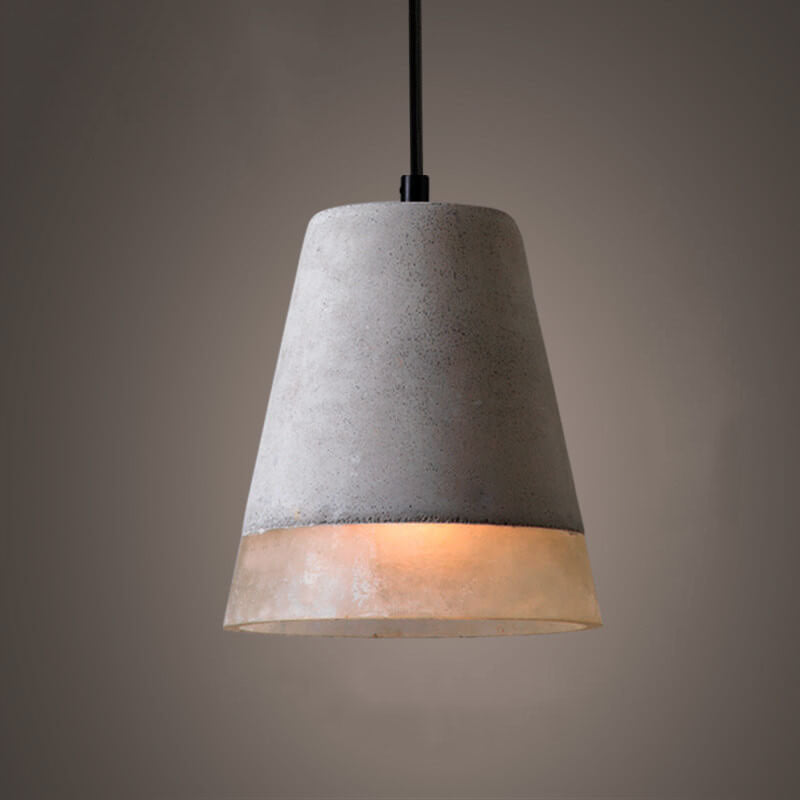 Industrial Minimalist Grey Cement Pendant Light for Modern Home Decor