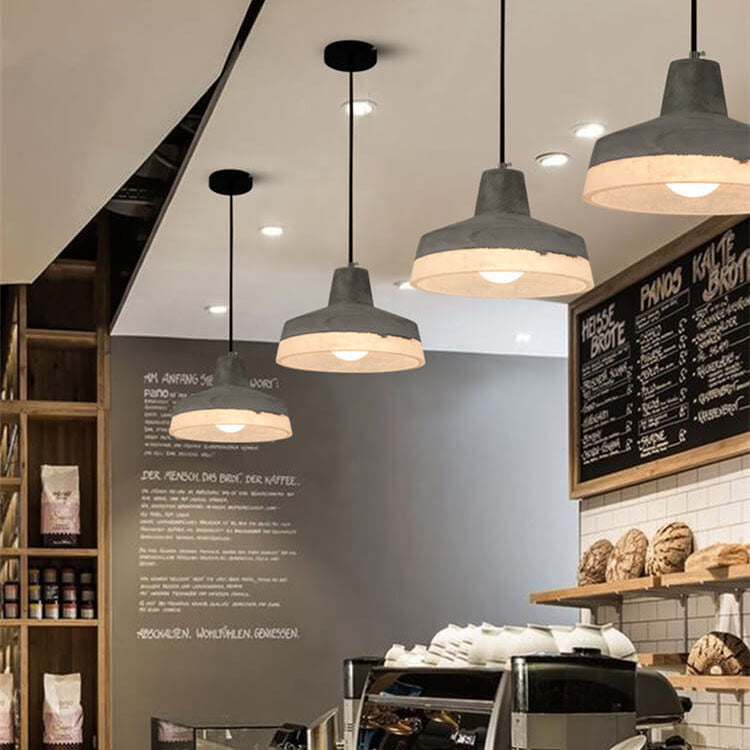 Industrial Minimalist Grey Cement Pendant Light for Modern Home Decor