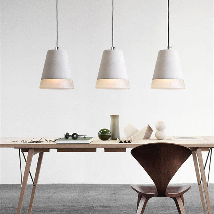 Industrial Minimalist Grey Cement Pendant Light for Modern Home Decor