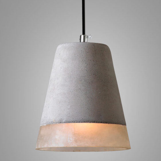 Industrial Minimalist Grey Cement Pendant Light for Modern Home Decor