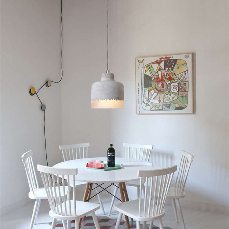 Industrial Minimalist Grey Cement Pendant Light for Modern Home Decor