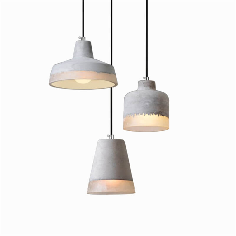 Industrial Minimalist Grey Cement Pendant Light for Modern Home Decor