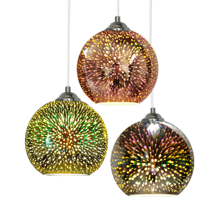 Vibrant 3D Glass Fireworks Pendant Light Fixture for Modern Interiors