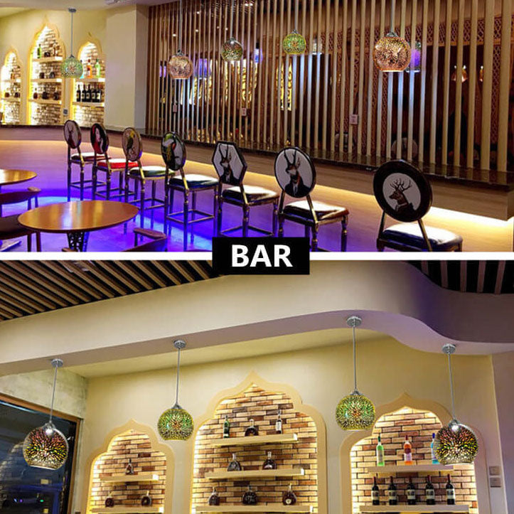 Vibrant 3D Glass Fireworks Pendant Light Fixture for Modern Interiors