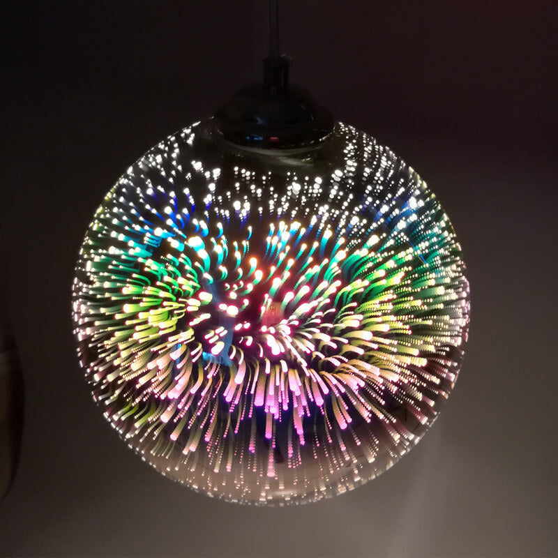 Vibrant 3D Glass Fireworks Pendant Light Fixture for Modern Interiors