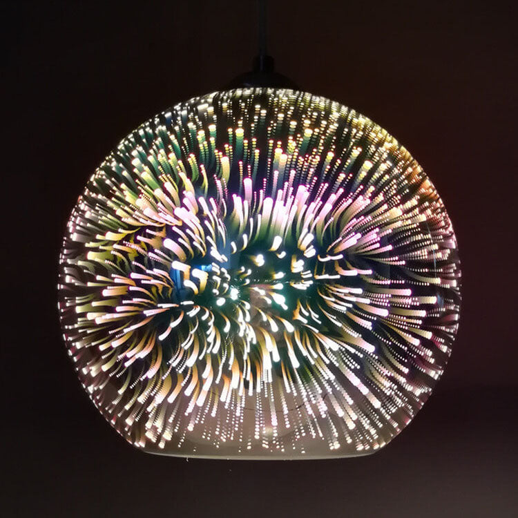 Vibrant 3D Glass Fireworks Pendant Light Fixture for Modern Interiors