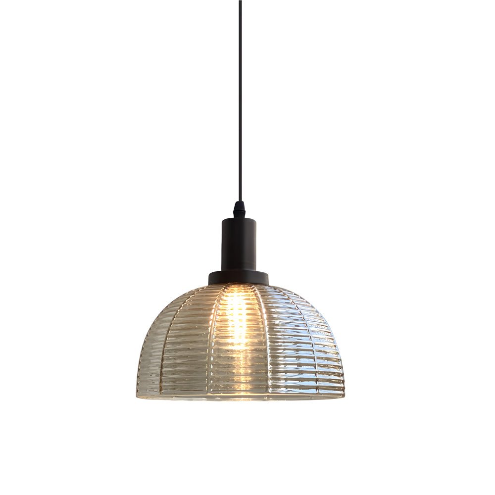 Antique-Style 1-Light Glass Dome Pendant Light for Entryway & Dining