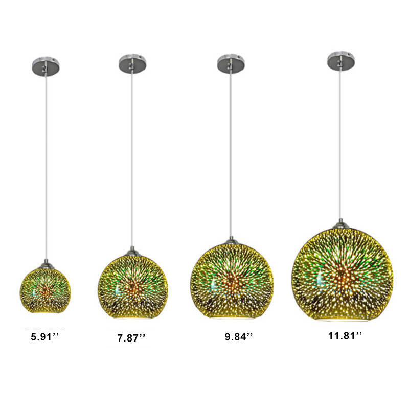 Vibrant 3D Glass Fireworks Pendant Light Fixture for Modern Interiors