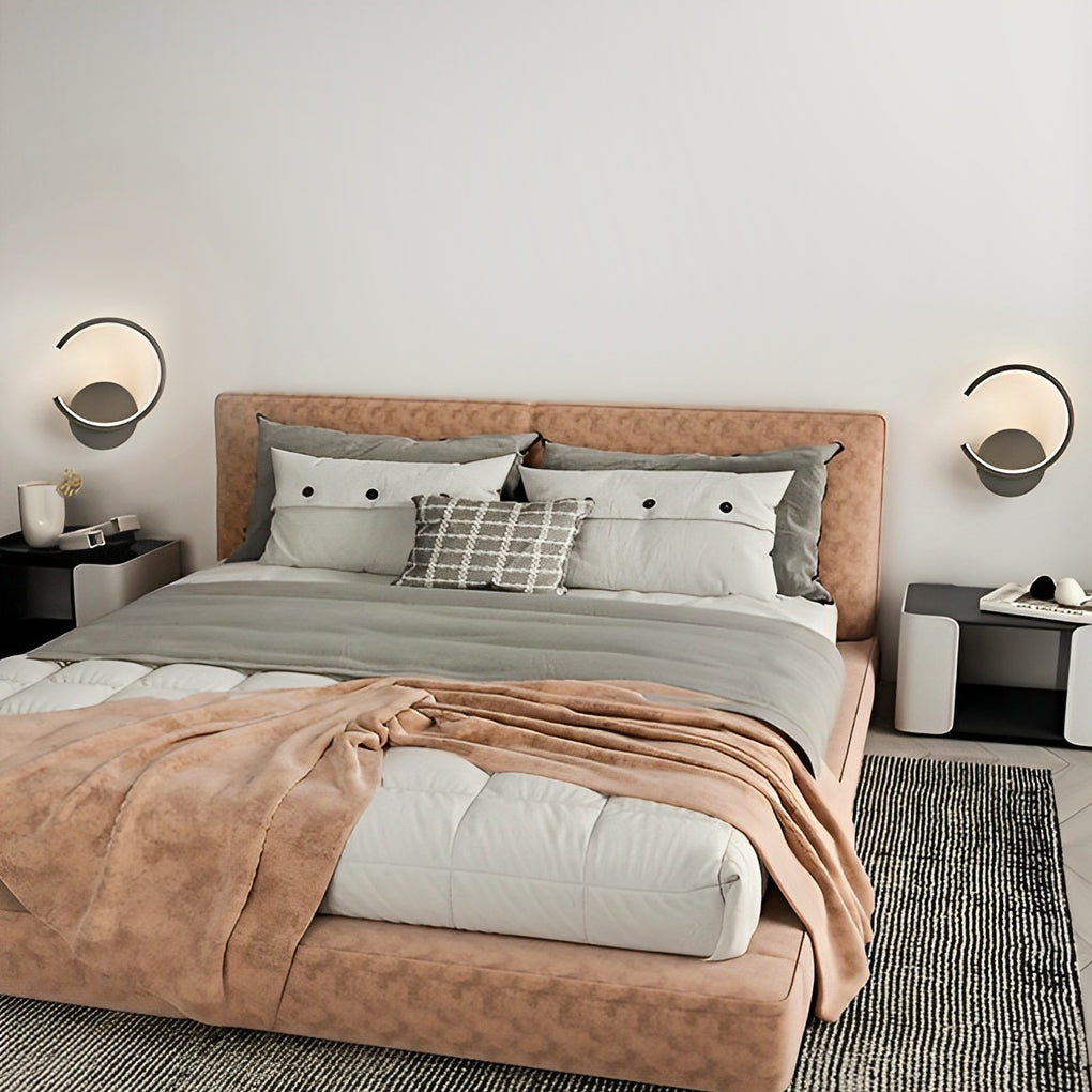 Nordic Round Stepless Dimming LED Wall Sconce Light for Living Room