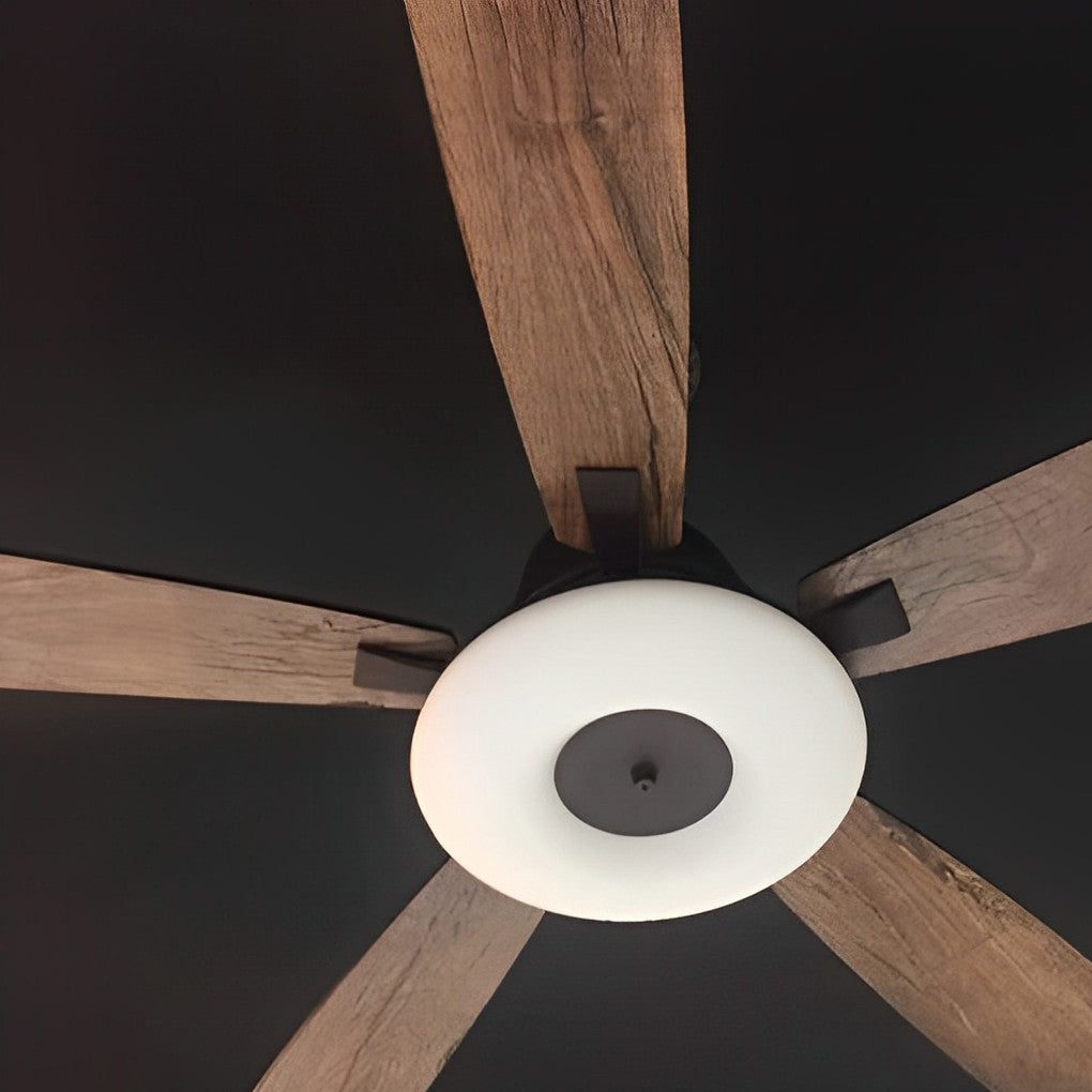Dimmable 5-Blade Nordic Style LED Ceiling Fan with Remote Control for Bedroom