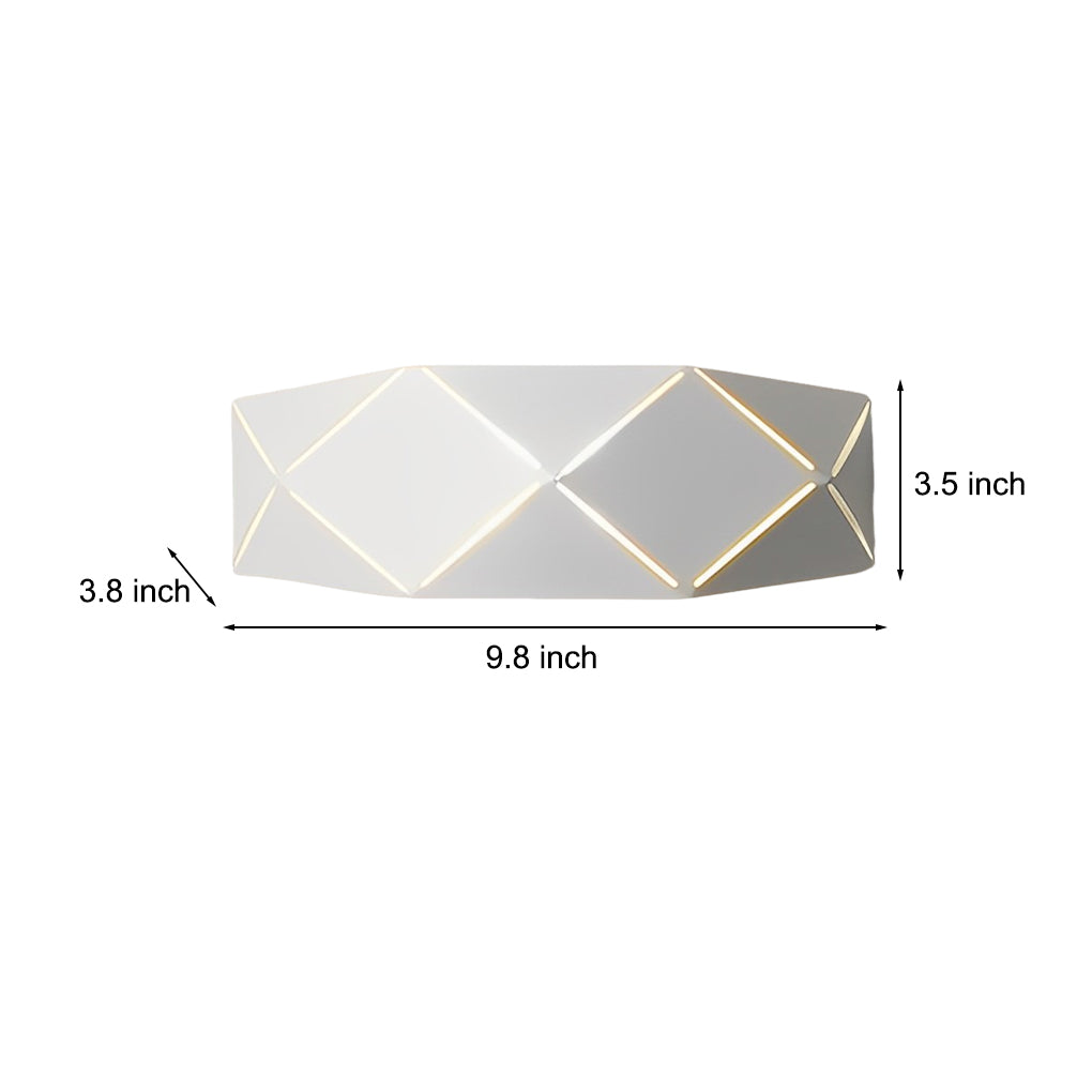Modern Geometric Black Iron and Acrylic Wall Lamp for Living Room