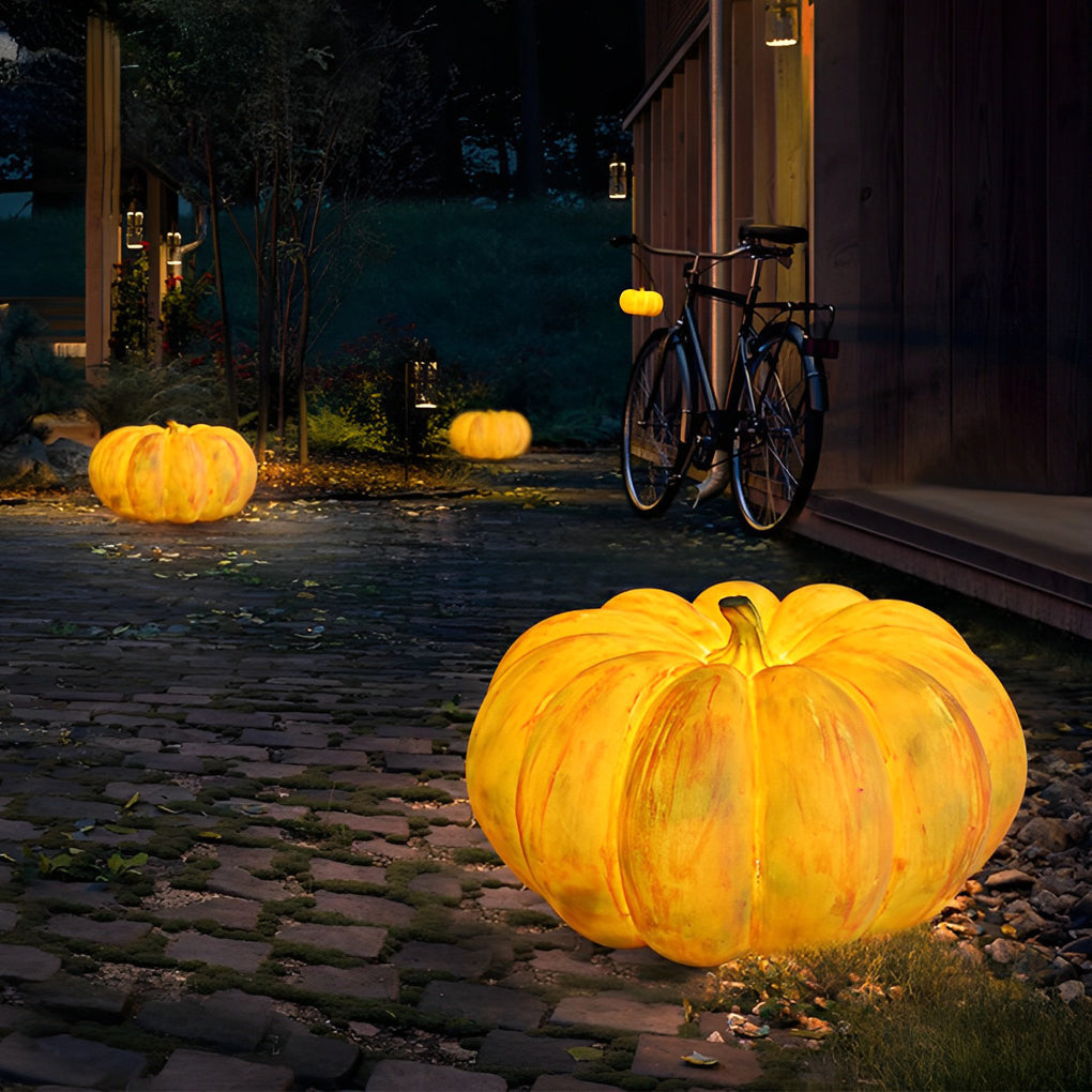 Waterproof USB Rechargeable Portable LED Pumpkin Lantern for Outdoor Decor