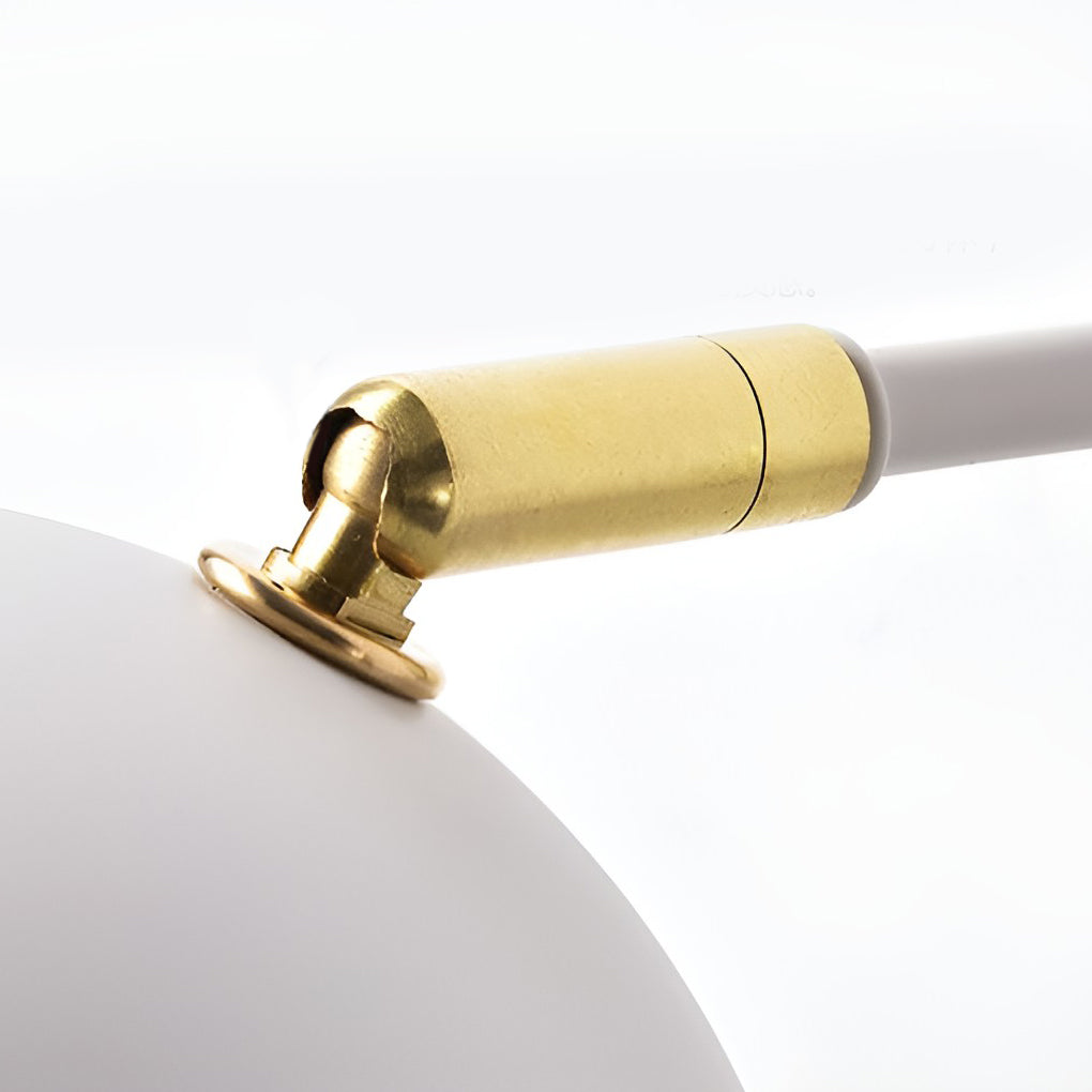 Adjustable White Hemispherical Nordic Wall Sconce Lamp for Modern Interiors