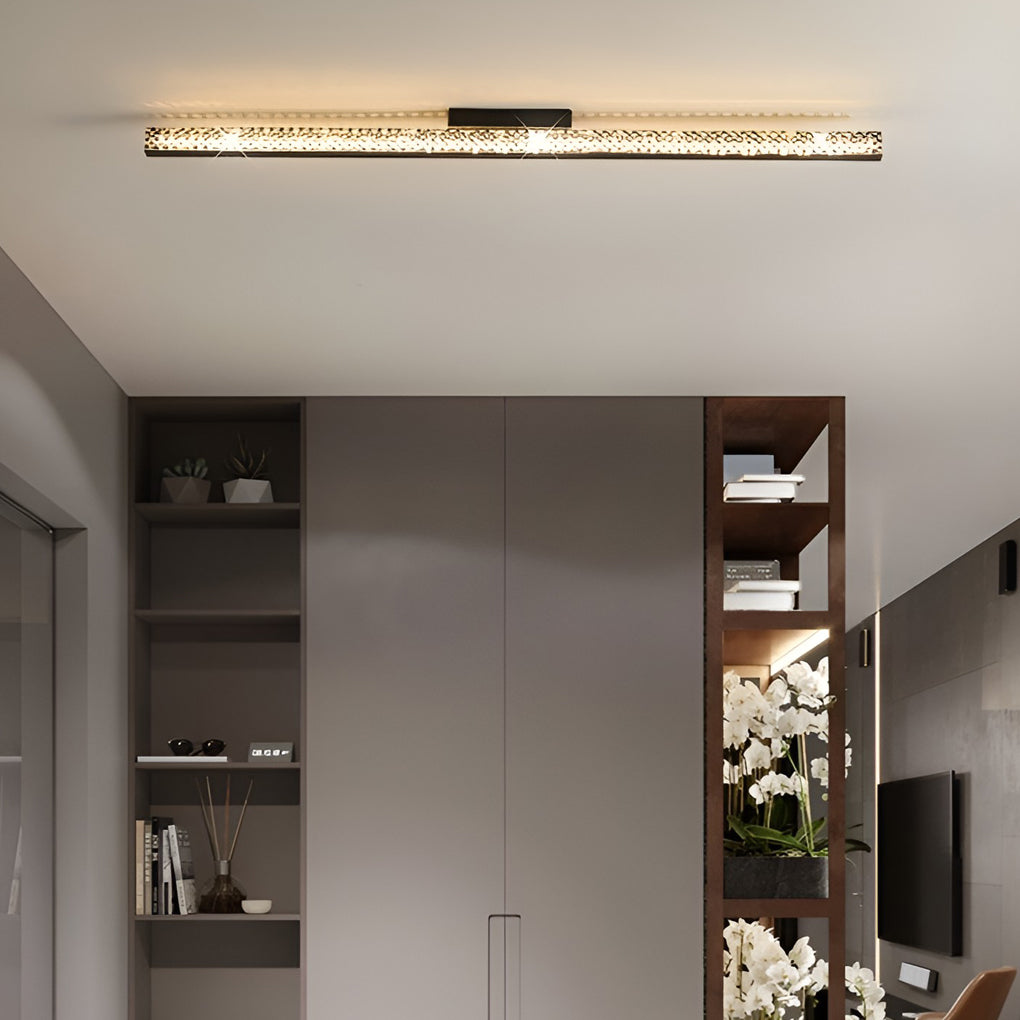 Modern Clear Acrylic Linear LED Wall Sconce for Entryway or Hallway