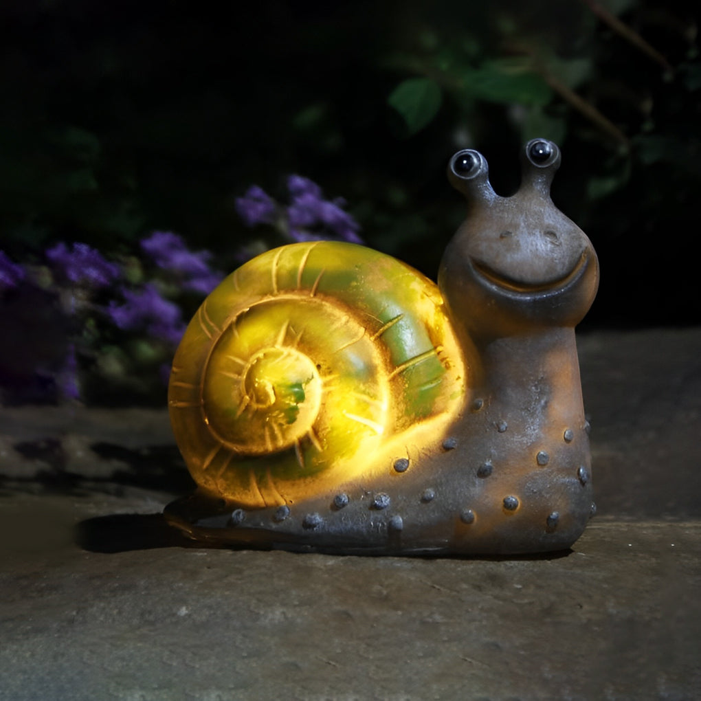 Colorful Resin Solar Garden Lamp for Dogs, Rabbits, and Snails
