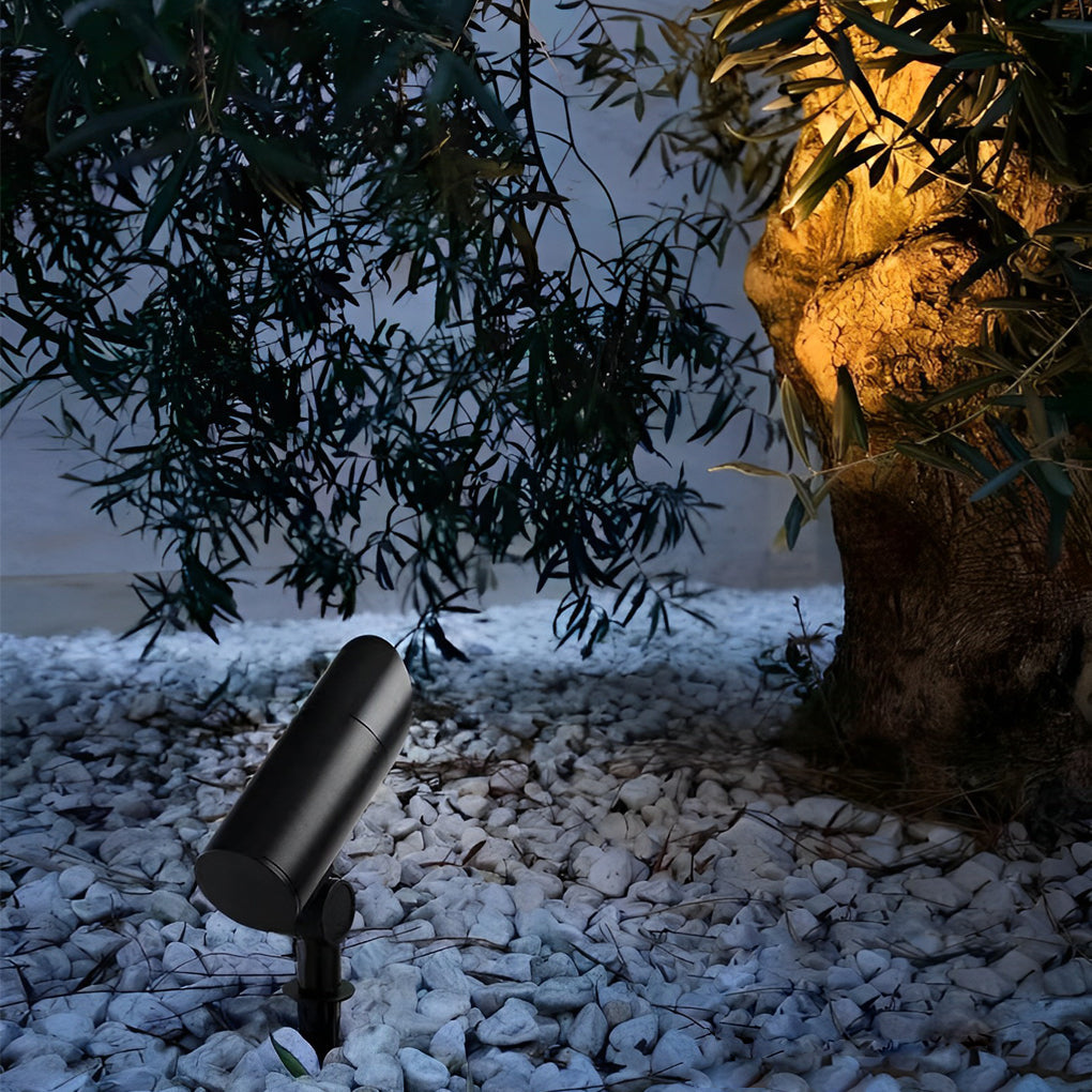 Sleek Black Waterproof LED Outdoor Spotlights for Garden Pathway Lighting